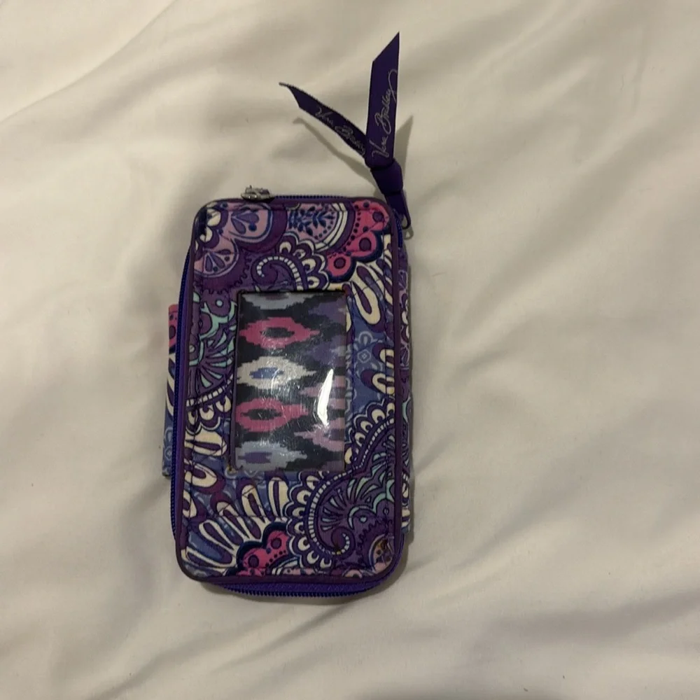 Vera Bradley Purple Paisley Phone Wristlet Wallet